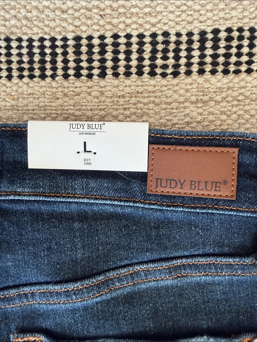 Judy Blue Dark Blue High-Rise Button-Front Denim Skort - Picture 2 of 4